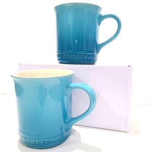 Le Creuset Carribean 14oz Mug Set NIB